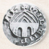 DESSOUS DE VERRE EN GRÈS SCEAU DU MODÈLE DES CHEVALIERS (Devant)