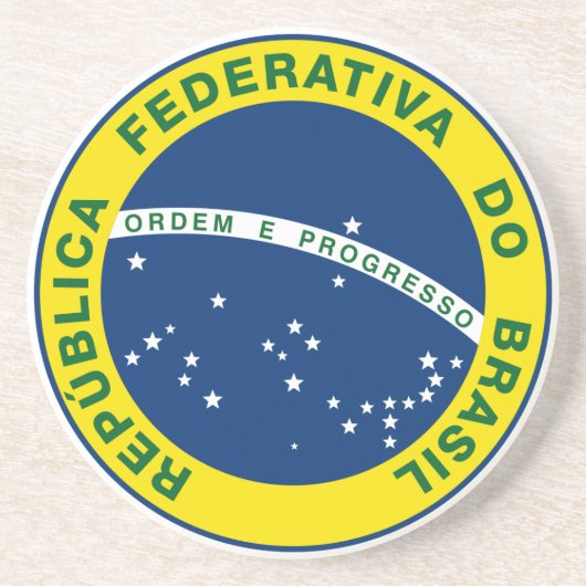 Dessous De Verre En Grès Sceau national du Brésil (Devant)