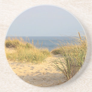 Dessous De Verre En Grès Scène de plage
