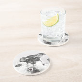 Dessous De Verre En Grès Schnauzer avec caméra (Côté)