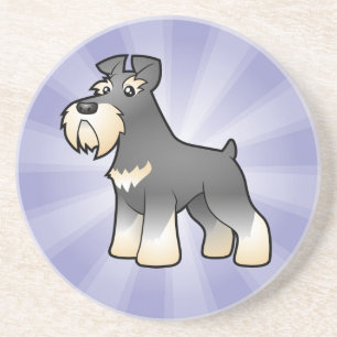 Dessous De Verre En Grès Schnauzer géant/standard/miniature de bande