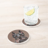 Dessous De Verre En Grès Schnauzer Miniature peinture couleur de l'eau (Côté)