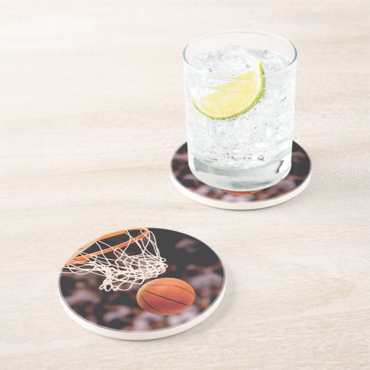 Dessous De Verre En Grès Scoring de basket-ball (Côté)