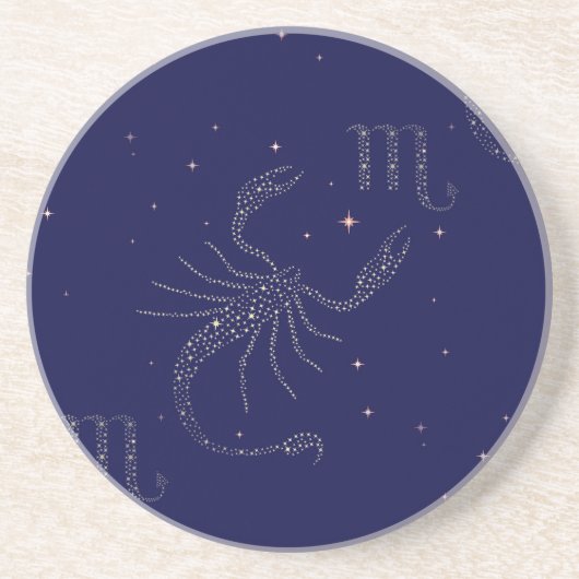Dessous De Verre En Grès scorpio étoiles (Devant)