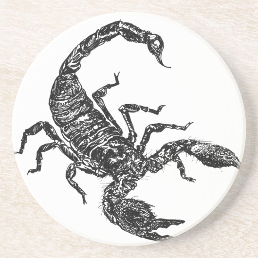 Dessous De Verre En Grès Scorpion (Devant)
