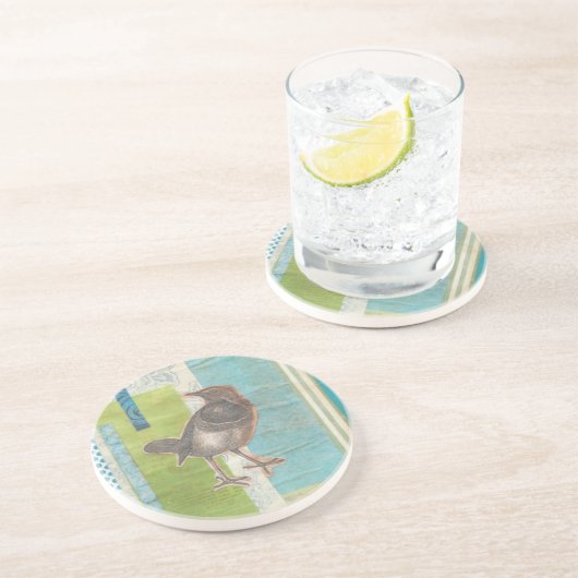 Dessous De Verre En Grès Scrapbook Avian I (Côté)