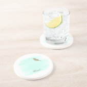 Dessous de verre en grès scripturaire et oiseaux A (Côté)