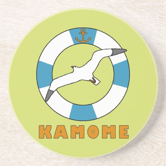 Dessous De Verre En Grès Seagull and Swim Ring Light Blue (Devant)