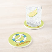 Dessous De Verre En Grès Seagull and Swim Ring Light Blue (Côté)