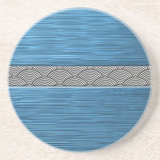 Dessous De Verre En Grès seigai turquoise (Devant)