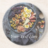 Dessous De Verre En Grès Sélection de nourriture italienne (Devant)