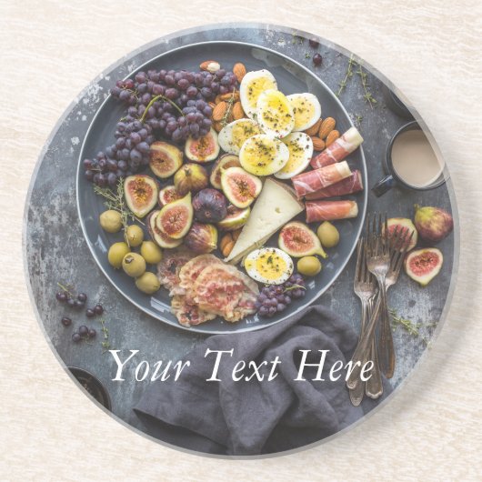 Dessous De Verre En Grès Sélection de nourriture italienne (Devant)