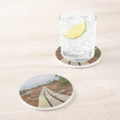 Dessous De Verre En Grès Sentier de randonnée dans le marécage (Côté)