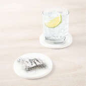 Dessous De Verre En Grès Sepia Goth Girl Vignette (Côté)