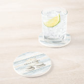 Dessous De Verre En Grès Serenity Blue Beach Ocean Candle Rocks (Côté)