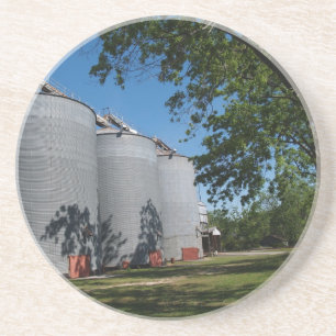 Dessous De Verre En Grès Série agricole : Silos en GA
