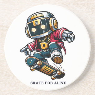Dessous De Verre En Grès Série de skate de style de rue