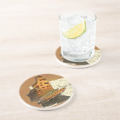 Dessous De Verre En Grès Série des papillons Angle Wing Comma (Côté)