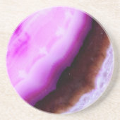 Dessous De Verre En Grès Série Gemstone - Agate en violet (Devant)