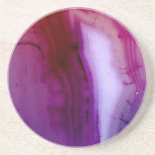 Dessous De Verre En Grès Série Gemstone - Agate en violet 2