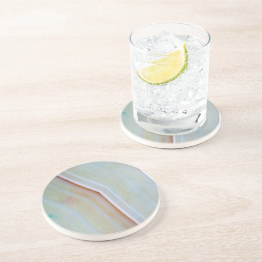 Dessous De Verre En Grès Série Gemstone - Agate poli (Côté)