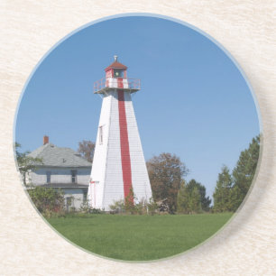 Dessous De Verre En Grès Série phare - Phare de l'Île-du-Prince-Édouard