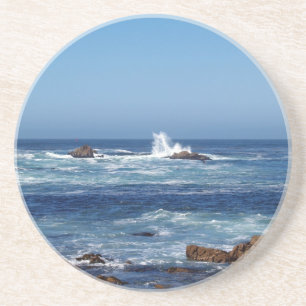 Dessous De Verre En Grès Série pittoresque : ondulation des vagues sur la c