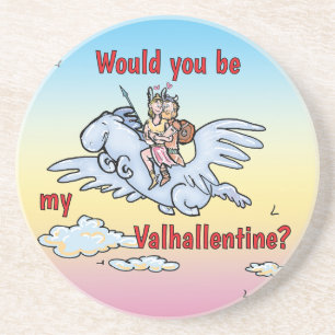 Dessous De Verre En Grès Seriez-vous mon Valhallentine ?