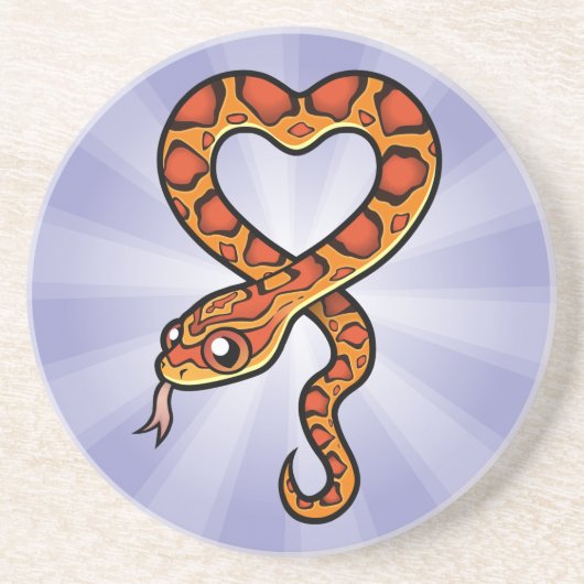Dessous De Verre En Grès Serpent de dessin animé (Devant)
