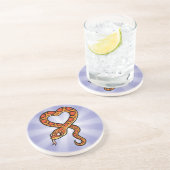 Dessous De Verre En Grès Serpent de dessin animé (Côté)