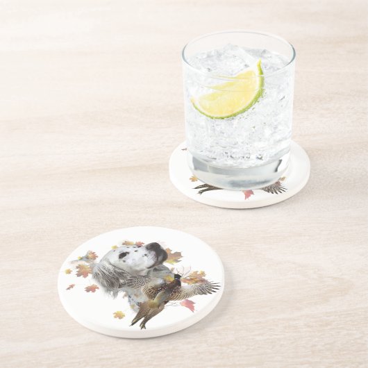 Dessous De Verre En Grès Set anglais avec faisans, art (Côté)