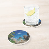 Dessous De Verre En Grès Seychelles, île de Mahe, plage d'Anse Royale. (Côté)