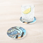 Dessous De Verre En Grès Shabbat (Côté)