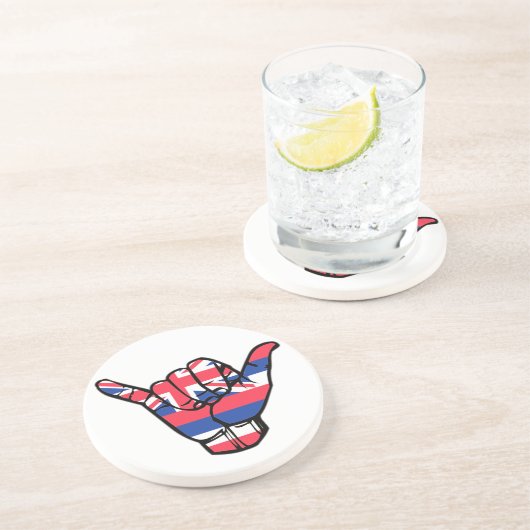 Dessous De Verre En Grès Shaka Hawaii (Côté)