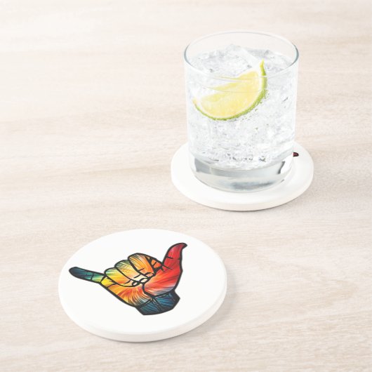 Dessous De Verre En Grès Shaka Rainbow (Côté)