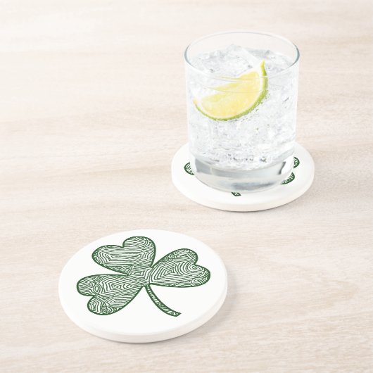 Dessous De Verre En Grès Shamrock (Côté)