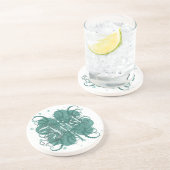 Dessous De Verre En Grès Shamrock irlandais (Côté)