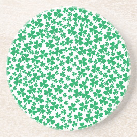 Dessous De Verre En Grès Shamrock pour la Saint Patrick's Day (Devant)