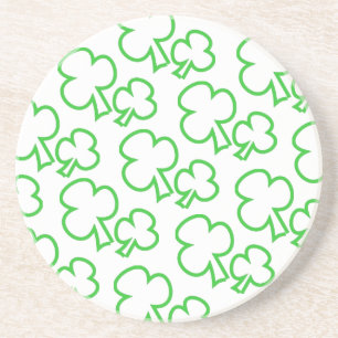 Dessous de verre en grès Shamrocks irlandais