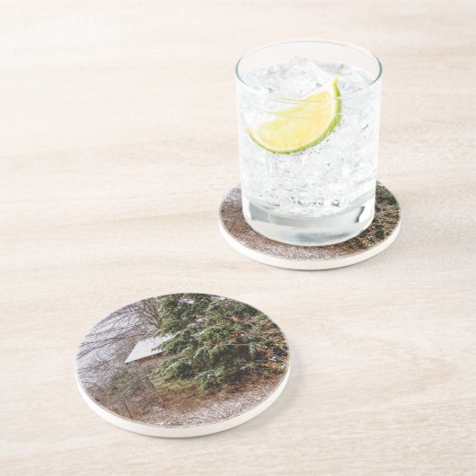 Dessous De Verre En Grès Shed abandonné (Côté)