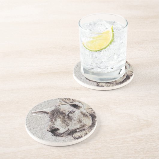 DESSOUS DE VERRE EN GRÈS SHEEP (Côté)