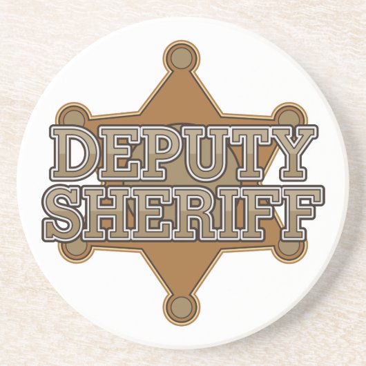 Dessous De Verre En Grès Shérif adjoint (Devant)