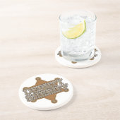 Dessous De Verre En Grès Shérif adjoint (Côté)