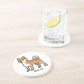 Dessous De Verre En Grès shiba inu (Côté)