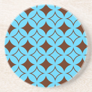 Dessous De Verre En Grès Shippo bleu et marron
