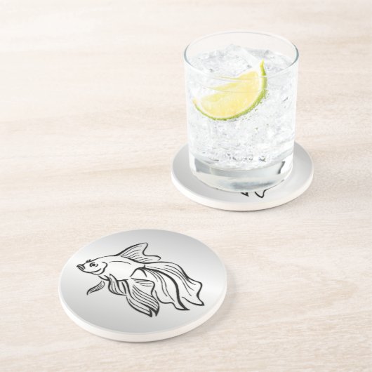 Dessous De Verre En Grès Siamese Fighting Fish (Côté)