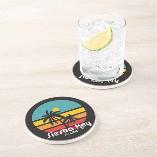 Dessous De Verre En Grès Siesta Key, Floride (Côté)