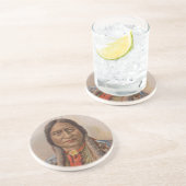 Dessous De Verre En Grès Signaux de fumée : Lakota Indian Chief Sitting Bul (Côté)