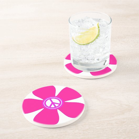 DESSOUS DE VERRE EN GRÈS SIGNE DE PAIX (Côté)