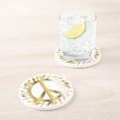 DESSOUS DE VERRE EN GRÈS SIGNE DE PAIX LOVE HANDS (Côté)